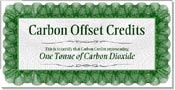 Carbon Offset Credits This is to certify that Carbon Credits representing One Tonne of Carbon Dioxide